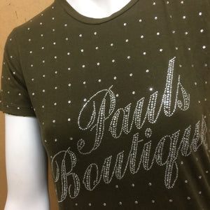 T-SHIRT : Paul's Boutique beaded Women's 100% cotton Tee shirt [M]
