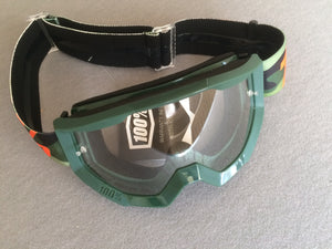 GOGGLES : 100% The Strata MX Goggles PLUS Soft Sleeve - Clear Lens