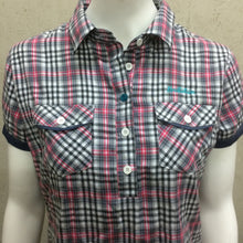 Load image into Gallery viewer, SHIRT : Brakeburn Chequered short sleeve 100% Cotton Women&#39;s Shirt [L]