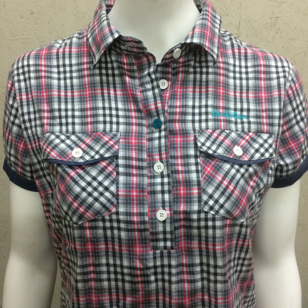 SHIRT : Brakeburn Chequered short sleeve 100% Cotton Women's Shirt [L]