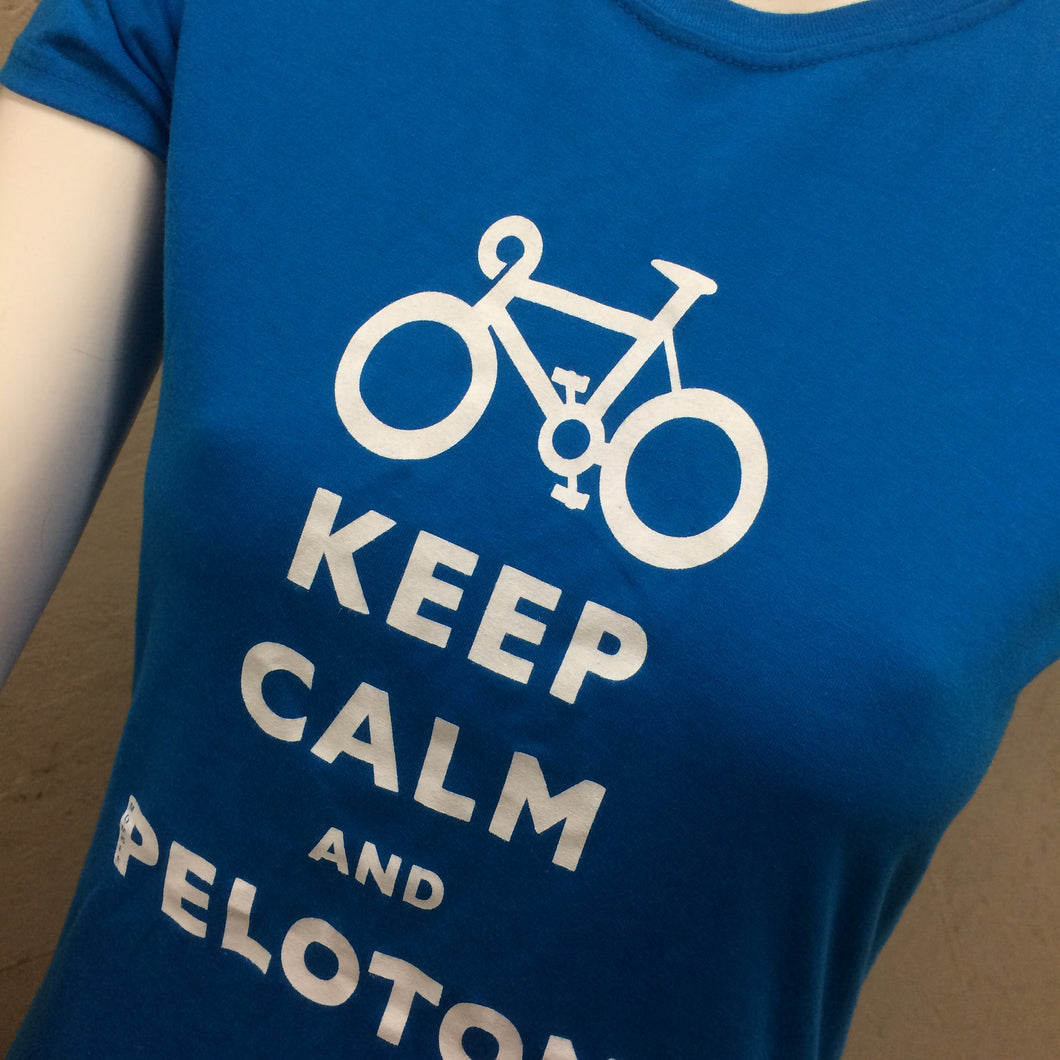 T-SHIRT : Keep Calm and Peloton Soft Style Women's T Shirt [S]