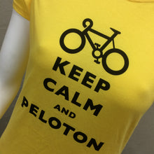 Load image into Gallery viewer, T-SHIRT : Keep Calm and Peloton Soft Style Women&#39;s T Shirt [L]